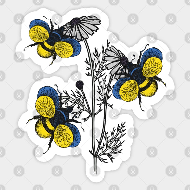 Ukraine Bee Swarm Sticker by Fusti